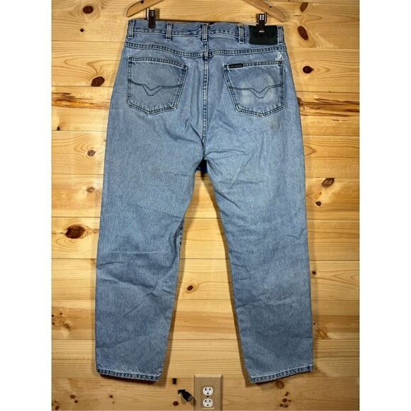 Harley-Davidson Vintage Men's Light Blue Relaxed Fit Jeans Size 36 Inseam 30 - Picture 9 of 14